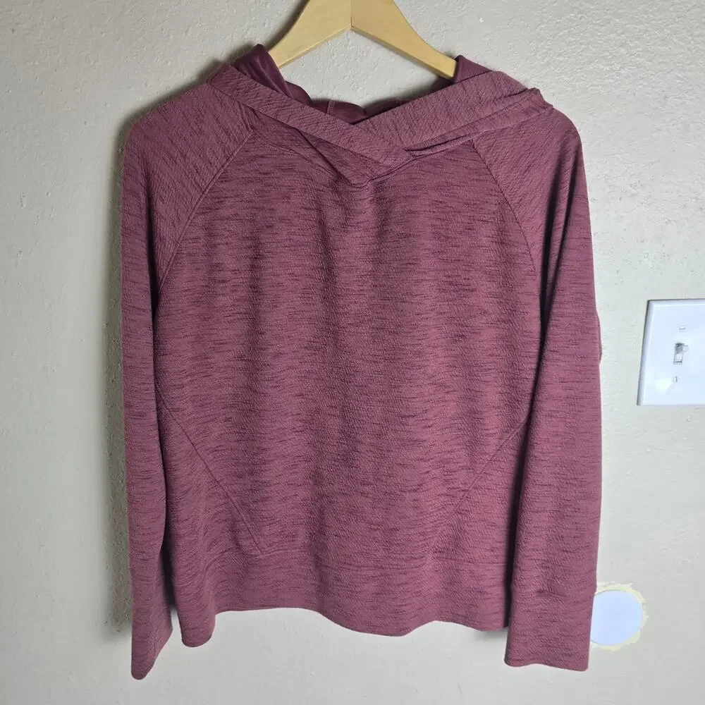 prAna Sunrise Hoodie - Heathered Maroon - Large - Picture 3 of 9